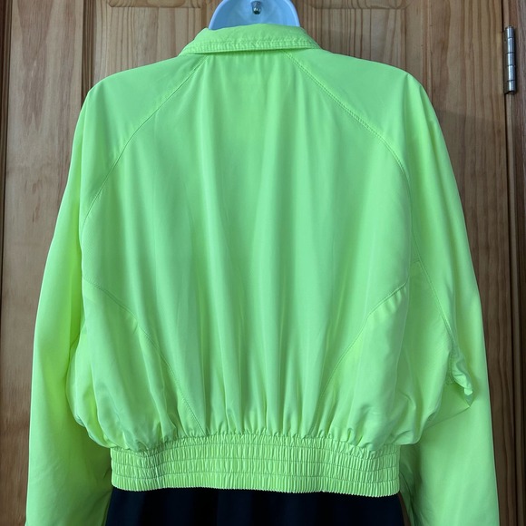 New! Love Tree Women’s Sz M Green Long Sleeve Cropped Zip Up Windbreaker, V567 - Picture 11 of 16